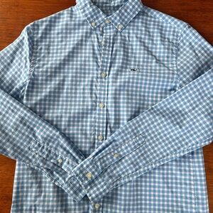 Vineyard Vines Blue Checkered Button-Down Shirt​